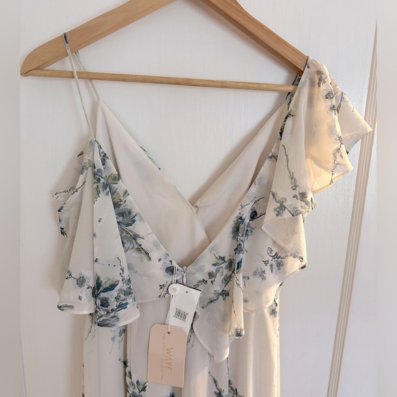 WAYF Elanor Ruffle Maxi Wrap Dress SIZE S - Picture 3 of 5